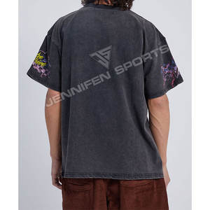 Camiseta de Hombre con Logotipo Personalizado, Estilo Vintage, Lavado Ácido, Impresión DTG/DTF, Ligera, Transpirable, de Secado Rápido, Manga Corta, 100% Algodón, Corte Regular - Product Image 4