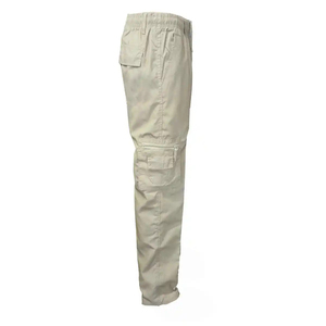 Pantalones cargo informales con cremallera para hombre, pantalones de chándal regular con punto de ajuste de tela de cintura ajustable, ligeros - Product Image 5