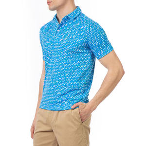Polos en coton pour hommes de haute qualité, chemise polo décontractée à motif uni de luxe, tendance pour hommes - Product Image 3