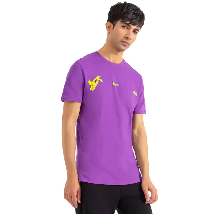 2023 Most Fashionable Men Purple Color Slim Fit Custom Printed Logo Casual T Shirt For Sale Made By AL-FARAJ In Cheap Rates