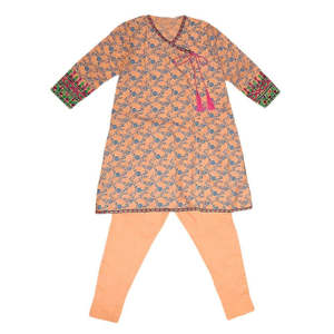Conjunto de 2 Piezas Bordado para Niñas - Color Durazno - Product Image 1