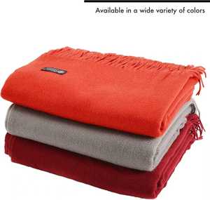 <b>Indian</b> Manufacturer Ultimate Comfort Cashmere <b>Throw</b> Combining 30% Wool and 70% Acrylic for a Cozy Addition to Your Living Space - Product Image 2