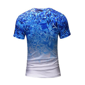 T-shirt en tricot polyester/coton pour homme, impression par sublimation, écologique, respirant, séchage rapide, prix abordable - Product Image 2