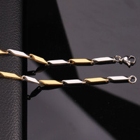 Chaîne à maillons en acier inoxydable 316L, collier à barres en acier chirurgical, inaltérable, étanche, robuste, bijoux cylindriques