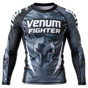 Camiseta de Compresión Venum Fighter de Manga Larga para Hombre, Camiseta de Entrenamiento MMA de Secado Rápido con Estampado por Sublimación, Camiseta Venum Rash Guard - Product Image 3