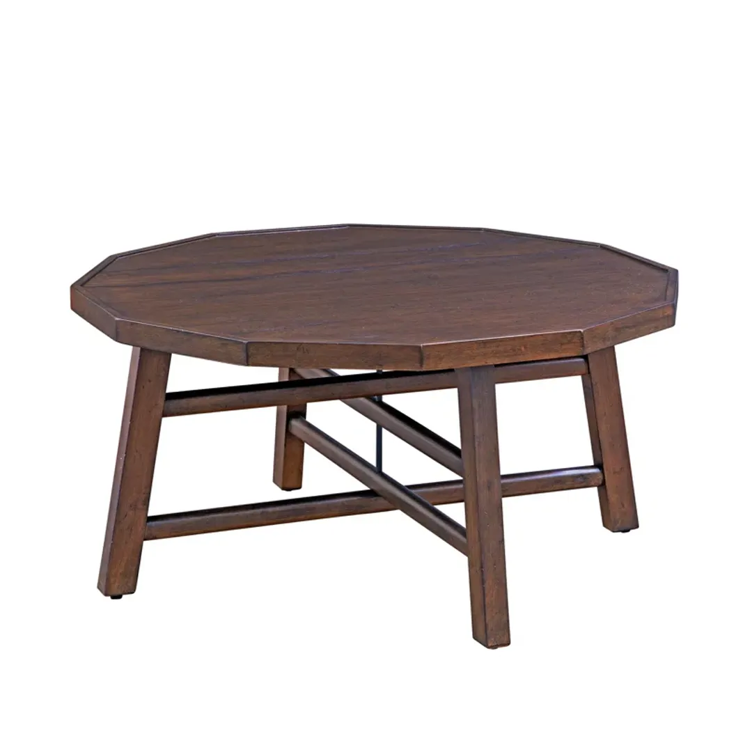 שולחן קפה מודרני מעץ טיק מלא עם שולחן העליון ומגש עם גליים חוצי אלונקות ייחודיות
