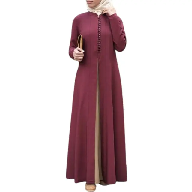 통기성 중동 새로운 디자인 두바이 기모노 터키 이슬람 의류 아바야 무슬림 여성 겸손한 전통 여성 의류
