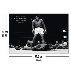 โปสเตอร์ติดผนังสไตล์โมเดิร์นสำหรับมูฮัมหมัด อาลี ปะทะ ซันนี่ ลิสตัน - Product Image 4