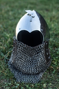 Bascipet-casco de Caballero de la fortuna con Visor de corte láser, hecho a mano, aspecto bonito para casco de combate Medieval - Product Image 6