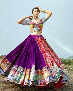 Tung ra lễ hội mới mặc hiện đại nặng Flair choli lehenga khác với công việc nổi ưa thích cho bữa tiệc - Product Image 4