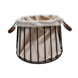 Panier de rangement en tissu de fer décoratif unique meilleure forme bronze fini pour panier de rangement de légumes de table et de cuisine - Product Image 4