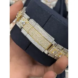 Montre automatique mécanique de luxe pour homme SHREYA DIAM en acier inoxydable avec diamants Moissanite, affichage analogique de la date, montre entièrement sertie de diamants - Product Image 6