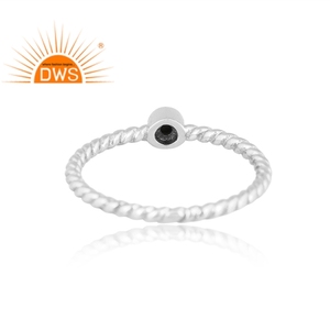 Diseño caliente 925 Anillo de piedras preciosas espinales negras naturales de plata esterlina Proveedor de joyería personalizada para mujeres Regalo para ella - Product Image 2