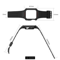 Étui de montre tout-en-un en TPU+PC avec bracelet de 22 mm, options multicolores pour Watch 7 (38/40/41 mm et 42/44/45 mm)