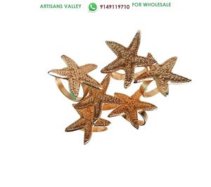 Valley Star Golden Finish Servilletero Madera Papel Pescado Diwali Eid Año Nuevo Ocasiones DE BODA Mejora la configuración de la mesa de comedor - Product Image 5