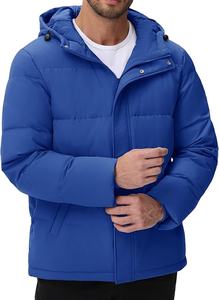 PASUXI Wholesale Customized <b>Men's</b> Solid Colour Hooded Cotton Coats Winter <b>Jackets</b> <b>Men</b> <b>Jacket</b> <b>Puffer</b> <b>Jacket</b> <b>Men</b> Shiny <b>Puffer</b> - Product Image 2