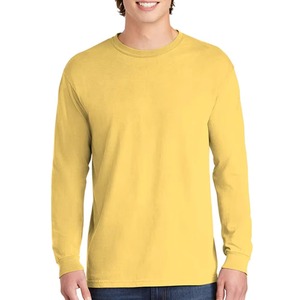 Venta al por mayor Unisex Fleece Cuello Redondo Camiseta Manga Larga Hombres Sin Manga Larga Camiseta - Product Image 5