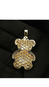 Collar de Plata con Colgante de Oso de Peluche con Diamantes de Imitación VVS, Estilo Hip Hop - Product Image 6