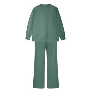 Ensemble de survêtement deux pièces surdimensionné en molleton bouclé respirant et épais avec fermeture éclair, taille personnalisée - Product Image 6