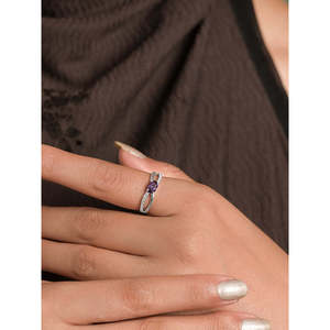 Anillos de Plata de Ley 925 de Primera Calidad para Mujer, Chapados en Rodio con Amatista o Circonita, Joyería para Hombre para Regalo - Product Image 4
