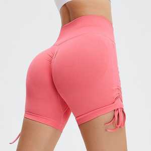 Shorts Deportivos de Mujer de Cintura Alta, Sin Costuras, Transpirables, Estilo Vintage, para Gimnasio, Fitness, Yoga, Correr - Product Image 3