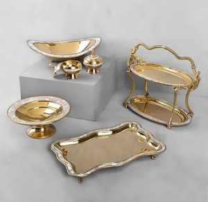 Plateau de service en acier inoxydable de forme carrée martelée Passe au lave-vaisselle Designer Cuisine Mariage Restaurant Plats Assiettes - Product Image 3