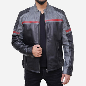 Men Genuine Leather Jacket Manufacturer Biker Casual Street Style Leather <b>Garment</b> Custom OEM Wholesale Factory - Product Image 2