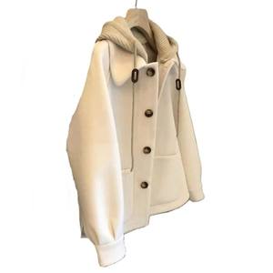 Veste courte à capuche en polyester épais pour femme, style automne-hiver 2025, nouvelle collection, logo personnalisé OEM, broderie, petite taille, taille plus - Product Image 3