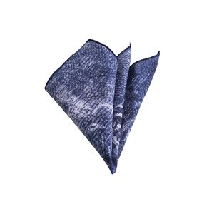 <b>Navy</b> Blue Grift Printed Transitional Voile Cotton Men's One Size Neckerchief - Product Image 1