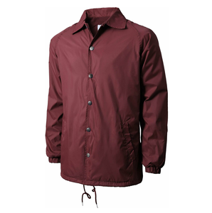 Veste de coaching personnalisée vierge respirante pour hommes Vestes de coaching pour hommes blanc solide en plein air - Product Image 5