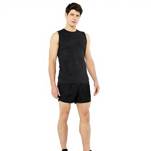 Vente en gros de débardeurs de musculation athlétique pour hommes Débardeurs de gymnastique à compression en polyester avec impression de style musculation pour la course à pied - Product Image 1