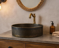 Évier en laiton de qualité supérieure, taille personnalisée, fait à la main, pour salle de bain et cuisine, sans robinet, pour fournisseur en gros, approvisionnement en vrac