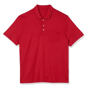 新しい夏のゆったりとした快適なバンブーゴルフポロシャツメンズトップブランクTシャツポケット付き