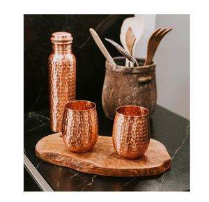 Vendeur chaud 100% tasses et gobelets en cuivre pur 16 oz miroir argent Design moderne écologique avec marque personnalisée - Product Image 2