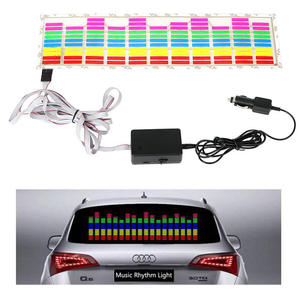 TCYATO ไฟ LED ติดกระจกรถยนต์ 12V 8W 30 ซม. แบบใหม่ พร้อมไฟกระพริบตามจังหวะเพลง สีฟ้า ใช้ได้กับรถยนต์หลายรุ่น - Product Image 3