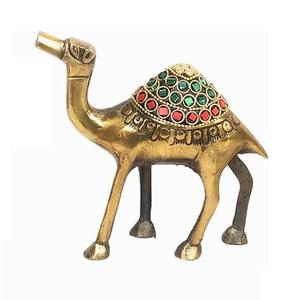 Camello de latón hecho a mano de alta calidad con grabado acabado dorado para decoración Metal artesanías árabes camello - Product Image 3