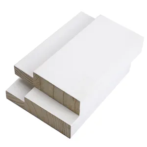 Customized Interior Door Frame Moulding Cheap Price White Painted Wood Primed MDF Casing Moulding For Door Window Inside