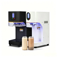 Machine de scellage de canettes entièrement automatique, scelleuse de canettes en aluminium commerciale spécialement conçue pour les salons de thé, machine de scellage de gobelets pour boissons