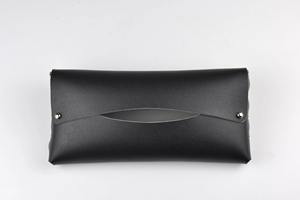 Boîte à mouchoirs en cuir classique de luxe minimaliste, légère, pour salon, chambre à coucher |   Prix d'usine OEM ODM - Product Image 2