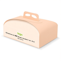 Boîtes à pâtes collées mod. SWEET avec poignée - Personnalisé en 1 couleur - 20 x 25
