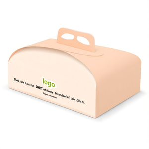Glued pasta <b>boxes</b> mod. <b>SWEET</b> with handle - Personalized in 1 color - 20 x 25 - Product Image 2