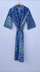 Kimono de plage indien en coton Robe longue/courte de maternité Peignoir et robe de chambre Vêtements de plage décontractés et robe de douche - Product Image 6