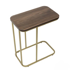 Metal de lujo con mesa auxiliar superior de madera para sala de estar sofá lado de la cama en precio al por mayor de La India - Product Image 3
