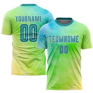 ชุดเล่นกีฬาผ้าโพลีเอสเตอร์ทำจากผ้า100% สำหรับผู้ใหญ่ชุดเสื้อฟุตบอลพิมพ์ซับลิเมชันใช้ได้ทั้งชายและหญิงกันน้ำ - Product Image 2