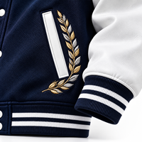Veste de baseball unisexe en coton doux à col montant personnalisé avec logo pour hommes et femmes, hiver rose