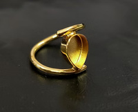 Oferta de Verano: Plata de Ley 925 Auténtica, Bañada en Oro de 18k, Engaste de Bisel, Sin Plomo/Níquel, 7x9mm, Ecológica, Hecha a Mano, Joyería DIY