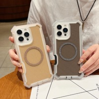 Nouvelle coque de téléphone arrière en TPU antichoc sur le thème de l'espace pour 16 Pro Max, design simple, charge magnétique sans fil, Funda Forros