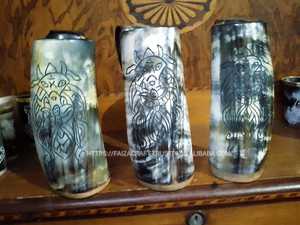 Faizacraft Tasses à bière en corne à boire polies durables et imperméables pour une expérience de boisson Premium du Nouvel An et de Noël - Product Image 3