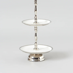 แท่นวางเค้กโลหะสีดำอุปกรณ์เสริมสำหรับงานแต่งงานอุปกรณ์ตกแต่งเค้กแบบรอยัลแฟนซี - Product Image 1