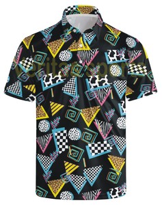 Polo de punto de calidad superior para hombre, diseño de golf personalizado con nuevo estilo de impresión por sublimación en blanco - Product Image 1
